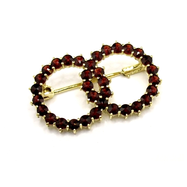 Brož s Českými granáty