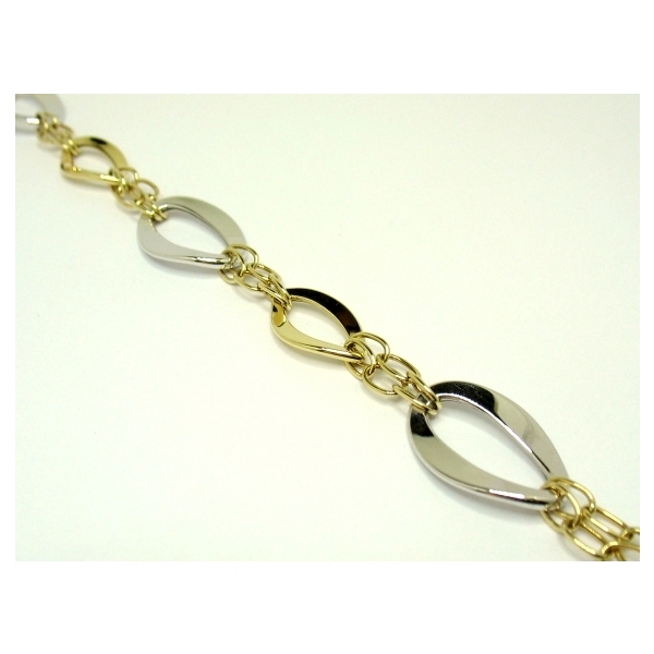 kombinovaný zlatý náramek