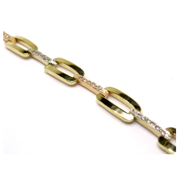 zlatý náramek se zirkony 25