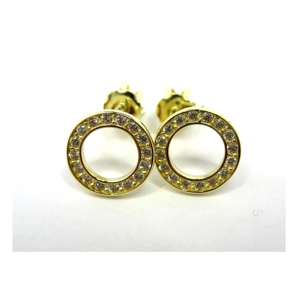 náušnice kolečka se zirkony