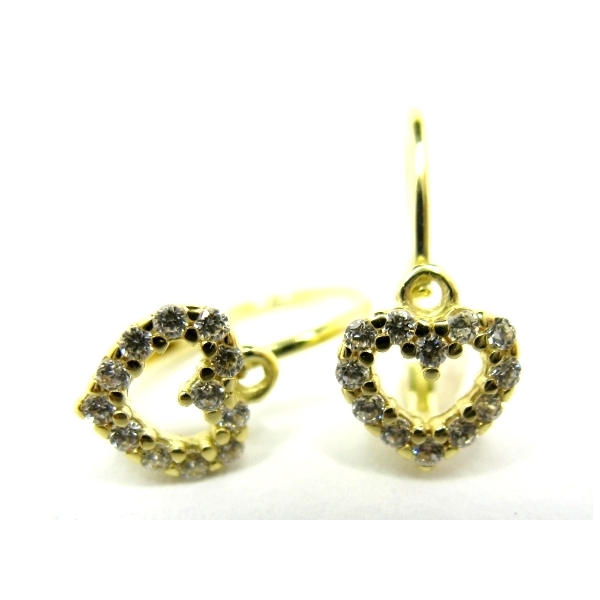 náušnice srdíčka se zirkony