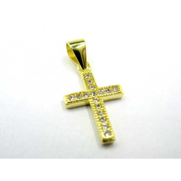 pozlacený přívěšek křížek