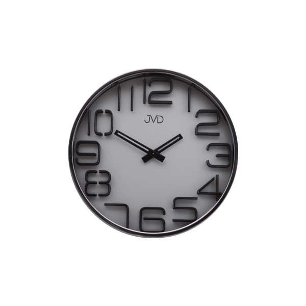 nástěnné hodiny chrom/černá