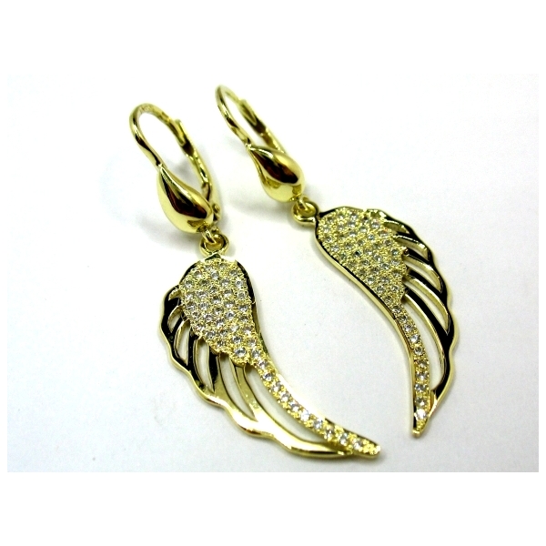 zlaté andělské křídla -náušnice