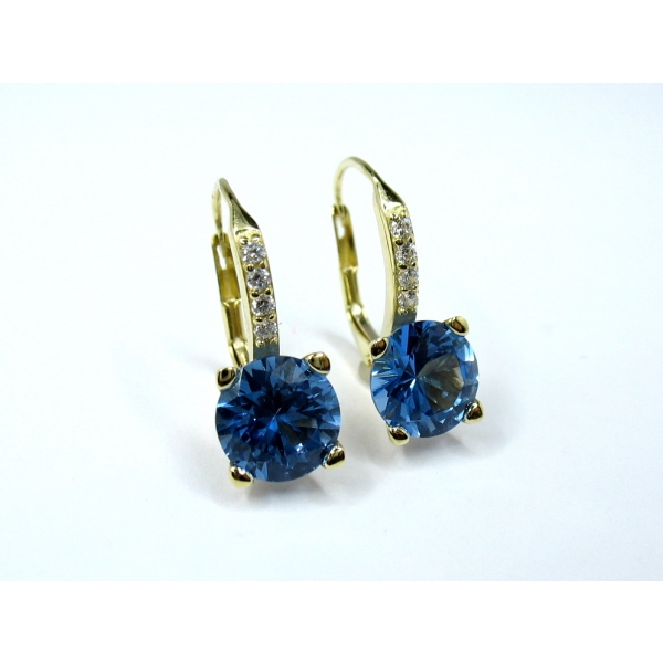 náušnice s modrými kameny