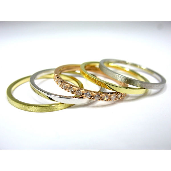 skládané snubní prsteny L-231