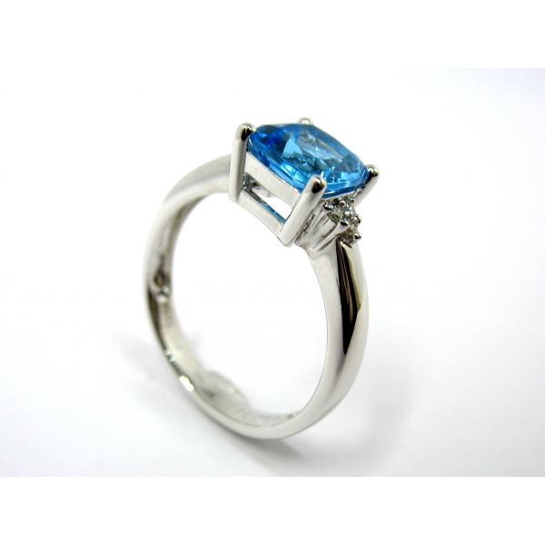 prsten brilianty/topaz b 40986