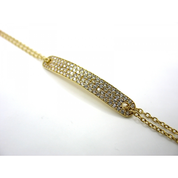 zlatý náramek se zirkony b 41215