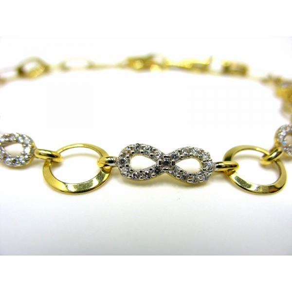 náramek se zirkony b 41217