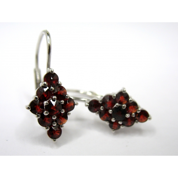 náušnice s granáty b-43282