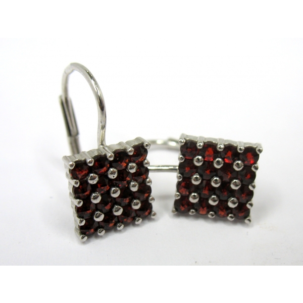 náušnice s granaáty b-43283