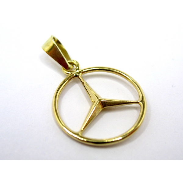 zlatý přívěšek mercedes b-43482