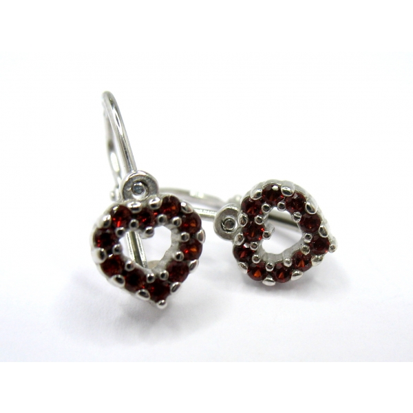 náušnice s granáty b-43572