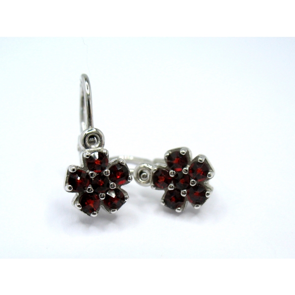 náušnice s granáty b-43568