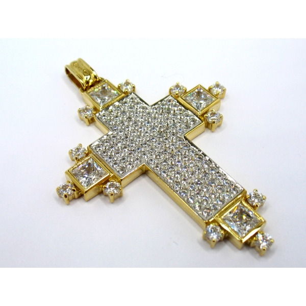 kříž se zirkony b-38350
