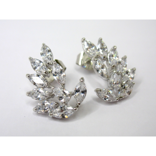 stříbrné náušnice b-43989