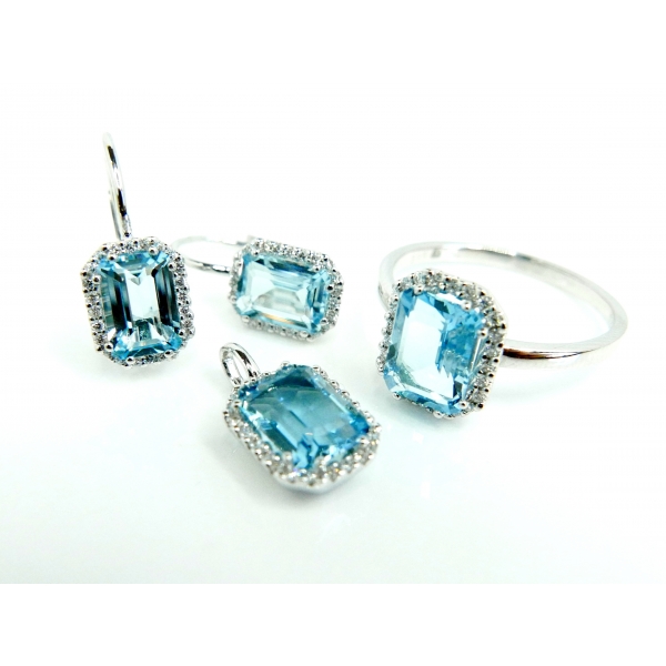 Souprava s topazy a brilianty