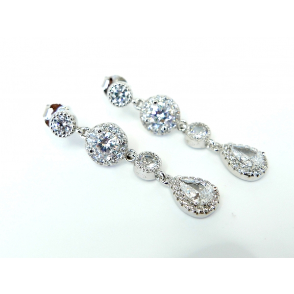 stříbrné náušnice b-44988