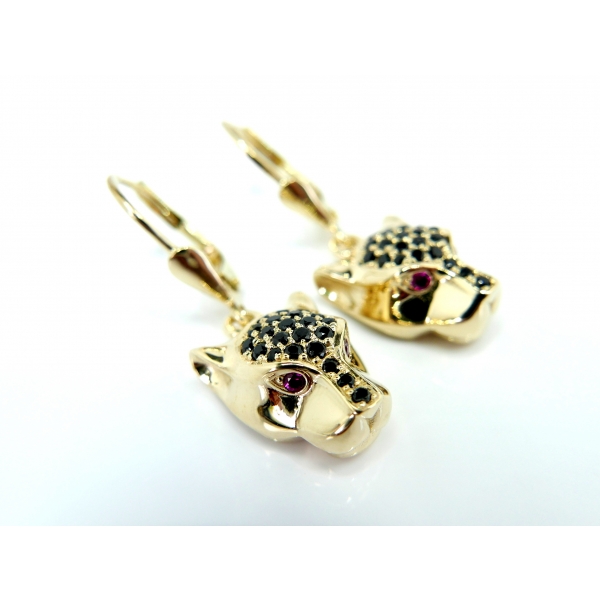 zlaté náušnice pumy