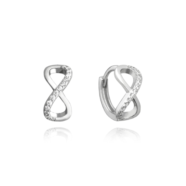 stříbrné náušnice nekonečno