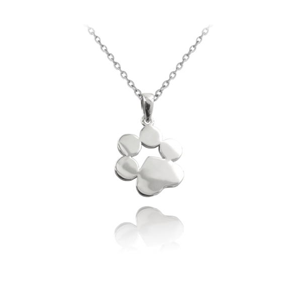 Stříbrný náhrdelník tlapka