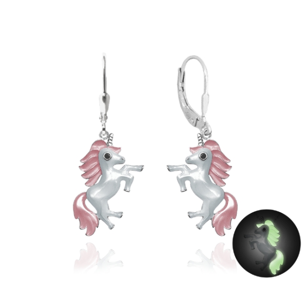 dívčí náušnice jednorožec