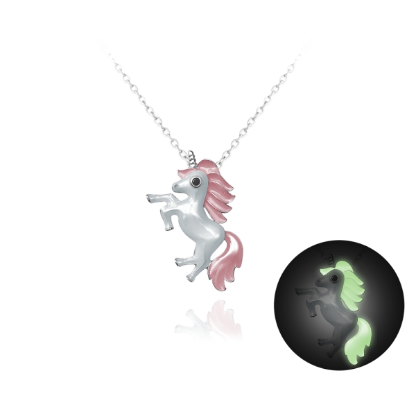 stříbrný náhrdelník jednorožec