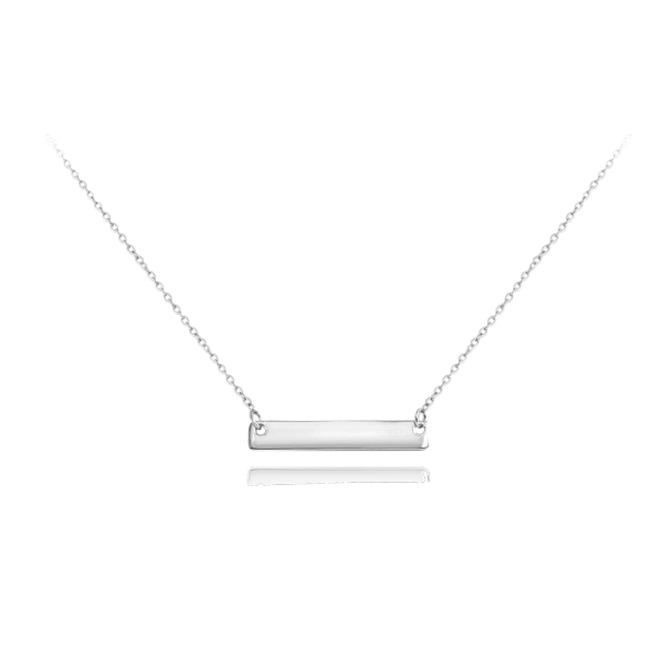stříbrný náhrdelník destička
