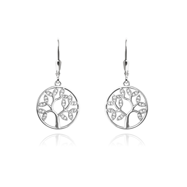 stříbrné náušnice strom života