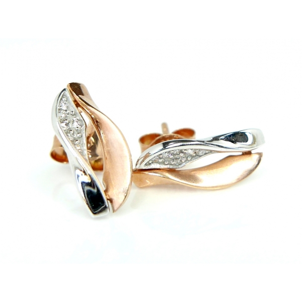 zlaté náušnice dia b-37364