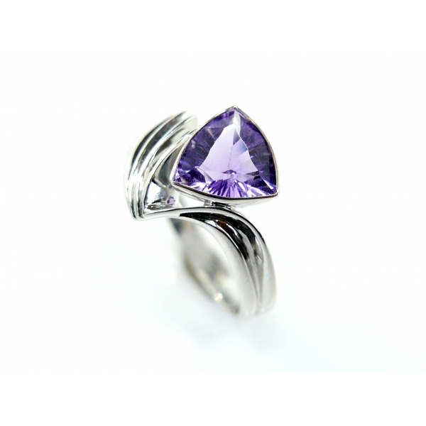zlatý prsten ametyst b-26569