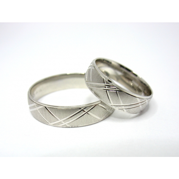 Stříbrné snubní prsteny CRG 25