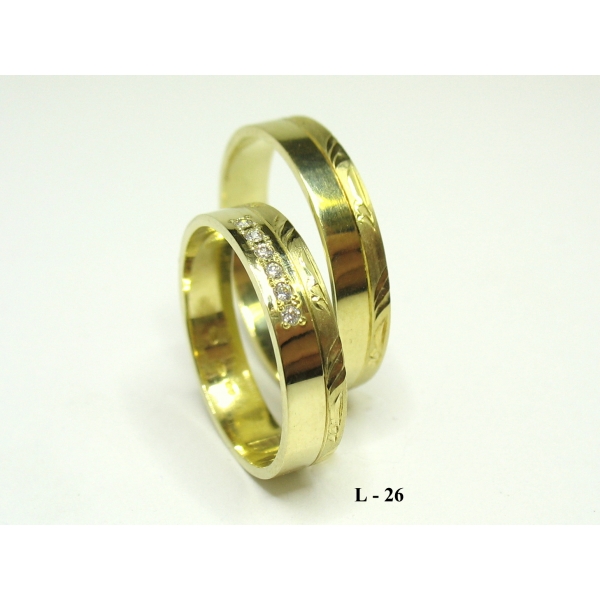 Snubní prsteny se zirkony L-26